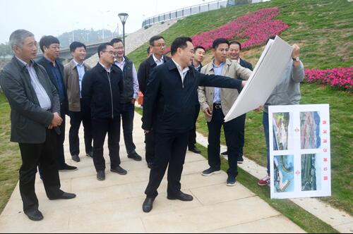 上饒市人大副主任、鄱陽縣縣委書記張禎祥蒞臨新昌南湖西河濕地公園項(xiàng)目